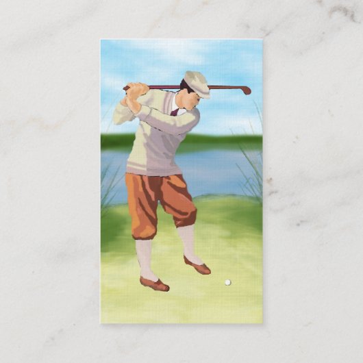 Gepersonaliseerde  Golfer van de Riverbank Visitekaartje (Achterkant)