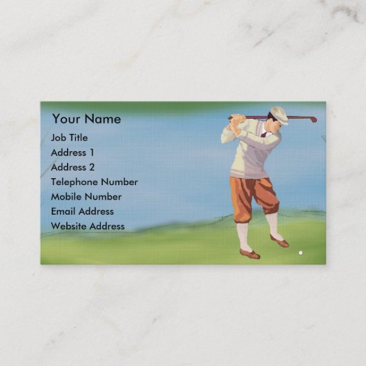 Gepersonaliseerde  Golfer van de Riverbank Visitekaartje (Voorkant)