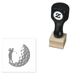Gepersonaliseerde Golfer's Adresetiketten, Aangepa Rubberstempel