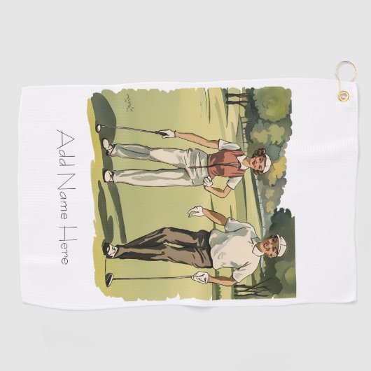 Gepersonaliseerde  Golfers Golfhanddoek (Horizontaal)