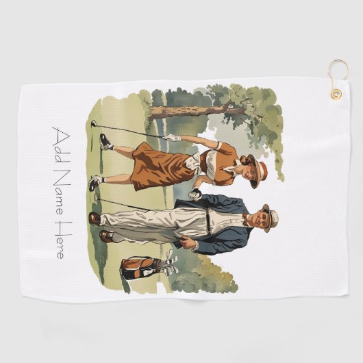 Gepersonaliseerde  Golfers Golfhanddoek (Horizontaal)