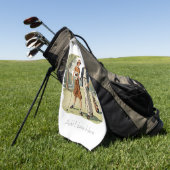 Gepersonaliseerde  Golfers Golfhanddoek (Groen)
