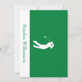 Gepersonaliseerde Golfer's Notecard of briefpapier Bedankkaart (Voorkant)