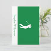 Gepersonaliseerde Golfer's Notecard of briefpapier Bedankkaart (Staand voorkant)