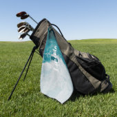 Gepersonaliseerde golfhanddoek - Aangepaste naam o (Groen)