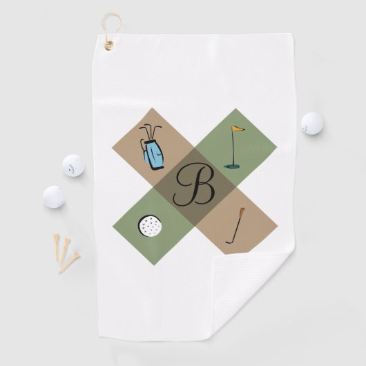 Gepersonaliseerde Golfing Logo Golfhanddoek (Insitu)