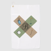 Gepersonaliseerde Golfing Logo Golfhanddoek (Voorkant)