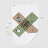Gepersonaliseerde Golfing Logo Golfhanddoek (Insitu)