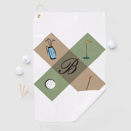 Gepersonaliseerde Golfing Logo Golfhanddoek (Insitu)