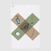 Gepersonaliseerde Golfing Logo Golfhanddoek (Voorkant)