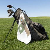 Gepersonaliseerde Golfing Logo Golfhanddoek (Groen)