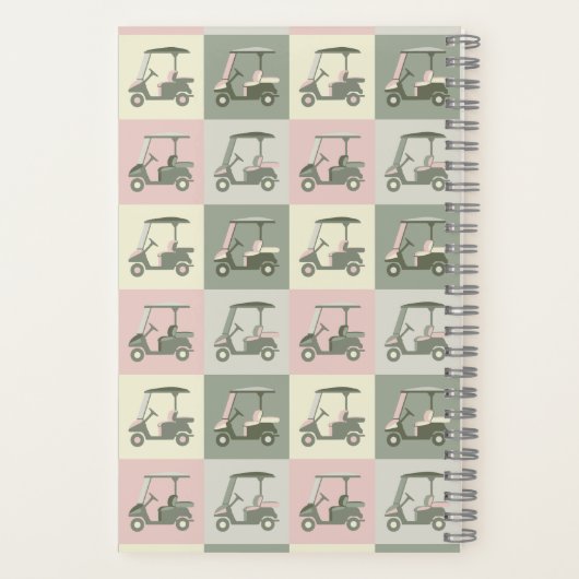 Gepersonaliseerde golfkar notitieboek (Achterkant)