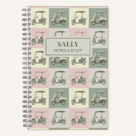 Gepersonaliseerde golfkar notitieboek