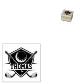 Gepersonaliseerde golfliefhebber rubberstempel (Gestempeld)