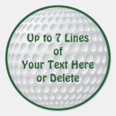 Gepersonaliseerde golfpartij levert GOLF STICKERS (Voorkant)