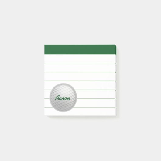 Gepersonaliseerde golfpost Het merkt geschenk op Post-it® Notes (Voorkant)