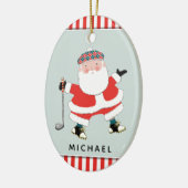 Gepersonaliseerde golfslagkeramische versiering keramisch ornament (Links)