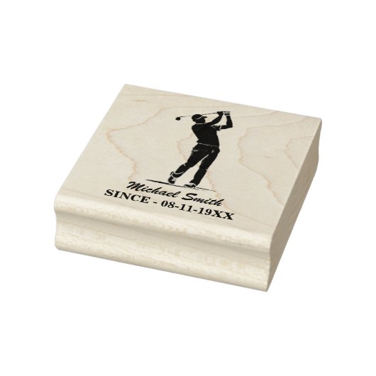 Gepersonaliseerde golfspeler Golfen Rubberstempel (Stempel)