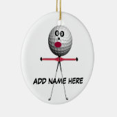Gepersonaliseerde golfster keramisch ornament (Rechts)