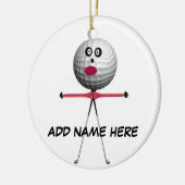 Gepersonaliseerde golfster keramisch ornament (Links)