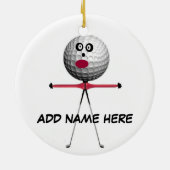 Gepersonaliseerde golfster keramisch ornament (Achterkant)
