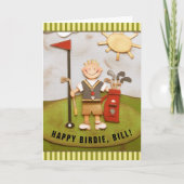 gepersonaliseerde golfverjaardag kaart (Voorkant)