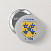 Gepersonaliseerde Gomez Historisch Schild Ronde Button 5,7 Cm (Voorkant /achterkant)
