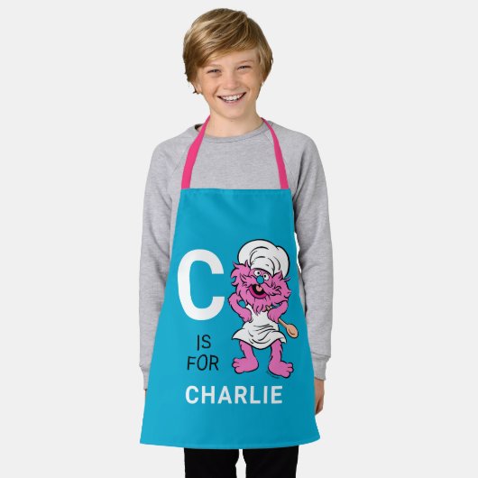 Gepersonaliseerde gonger schort (Gedragen)