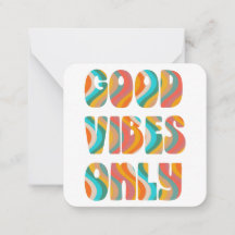 Gepersonaliseerde Good Vibes Note Kaart