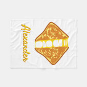 Gepersonaliseerde Gooey Grilled Cheese Sandwich Fleece Deken (Voorkant (Horizontaal))