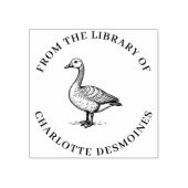 Gepersonaliseerde Goose Book Stamp Custom Ex Libri Rubberstempel (Afrduk)