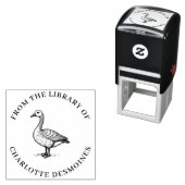 Gepersonaliseerde Goose Book Stamp Custom Ex Libri Zelfinktende Stempel (In situ)