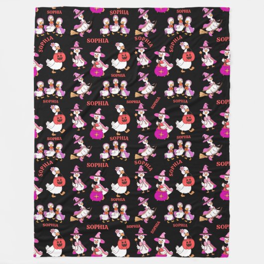 Gepersonaliseerde Goose Halloween Deken Aangepaste (Voorkant)