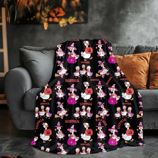 Gepersonaliseerde Goose Halloween Deken Aangepaste