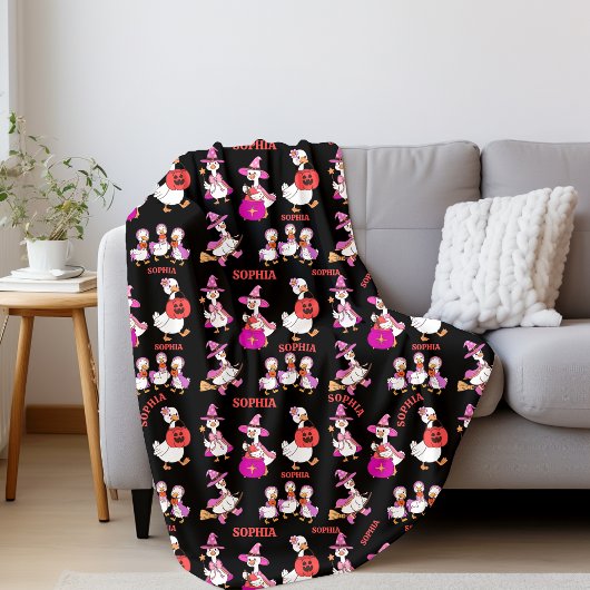 Gepersonaliseerde Goose Halloween Deken Aangepaste