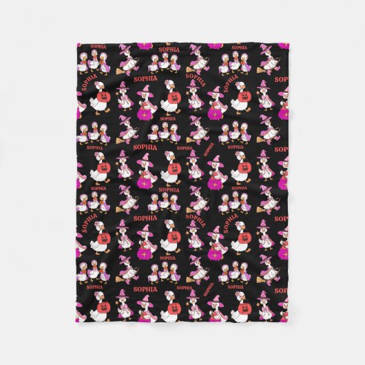 Gepersonaliseerde Goose Halloween Deken Aangepaste (Voorkant)