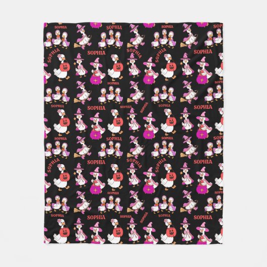 Gepersonaliseerde Goose Halloween Deken Aangepaste (Voorkant)