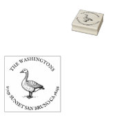 Gepersonaliseerde Goose Retour Adres Stempelnaam Rubberstempel (Gestempeld)