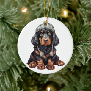 Gepersonaliseerde Gordon Setter Dog Keramisch Ornament