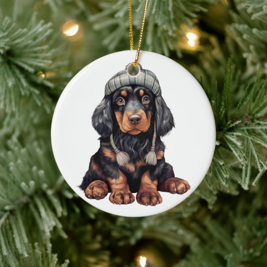 Gepersonaliseerde Gordon Setter Dog Keramisch Ornament (Boom)