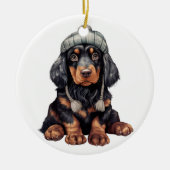 Gepersonaliseerde Gordon Setter Dog Keramisch Ornament (Voorkant)