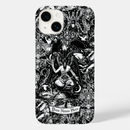 Gepersonaliseerde Gothic Baphomet Satanic Gothic H Case-Mate iPhone 14 Hoesje
