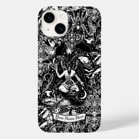 Gepersonaliseerde Gothic Baphomet Satanic Gothic H Case-Mate iPhone Case (Achterkant)