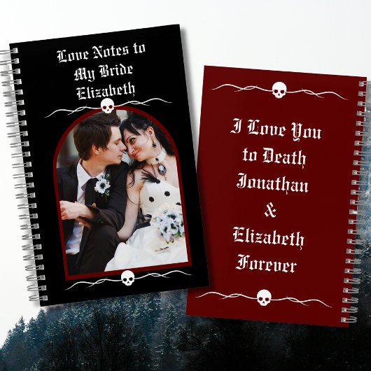 Gepersonaliseerde Gothic Dark Romance Love Notes F Notitieboek