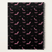 Gepersonaliseerde Gothic Pink & Black Bat Patroon Planner (Achterkant)