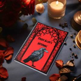 Gepersonaliseerde Gothic Raven Notitieboek