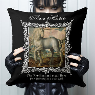 Gepersonaliseerde Gothic Unicorn Medieval Horse Kussen