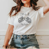 Gepersonaliseerde gotische bruiloft tot de dood t-shirt