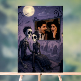 Gepersonaliseerde Gotische Halloween foto Acryl Bord