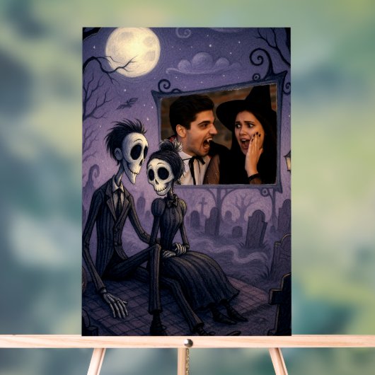 Gepersonaliseerde Gotische Halloween foto Acryl Bord (Neutraal)